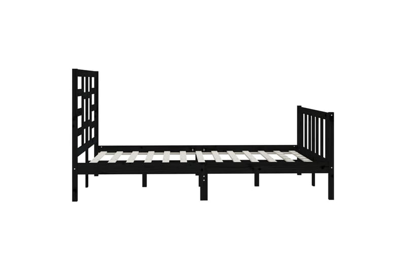 beBasic Sengeramme svart heltre 150x200 cm 5FT King Size - Svart - Møbler - Senger - Sengeramme & sengestamme