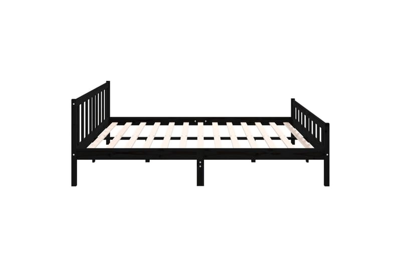 beBasic Sengeramme svart heltre 160x200 cm - Svart - Møbler - Senger - Sengeramme & sengestamme