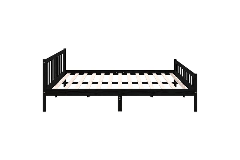 beBasic Sengeramme svart heltre 200x200 cm - Svart - Møbler - Senger - Sengeramme & sengestamme