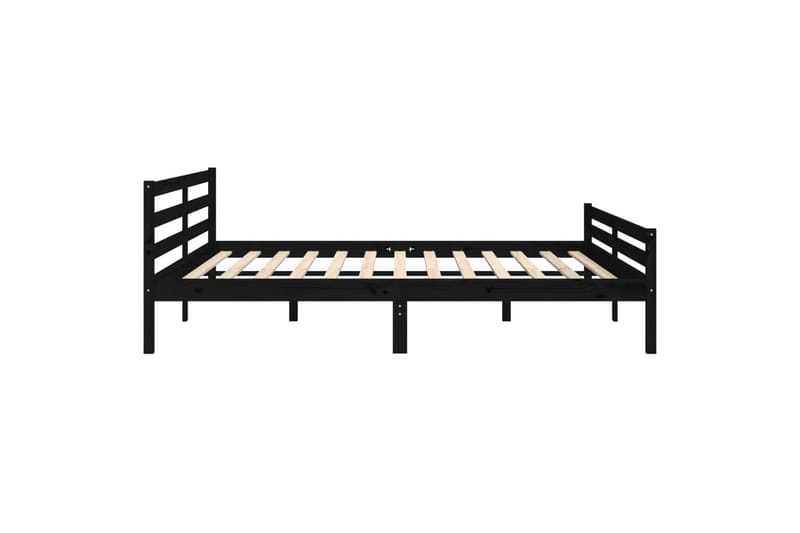 beBasic Sengeramme svart heltre 200x200 cm - Svart - Møbler - Senger - Sengeramme & sengestamme