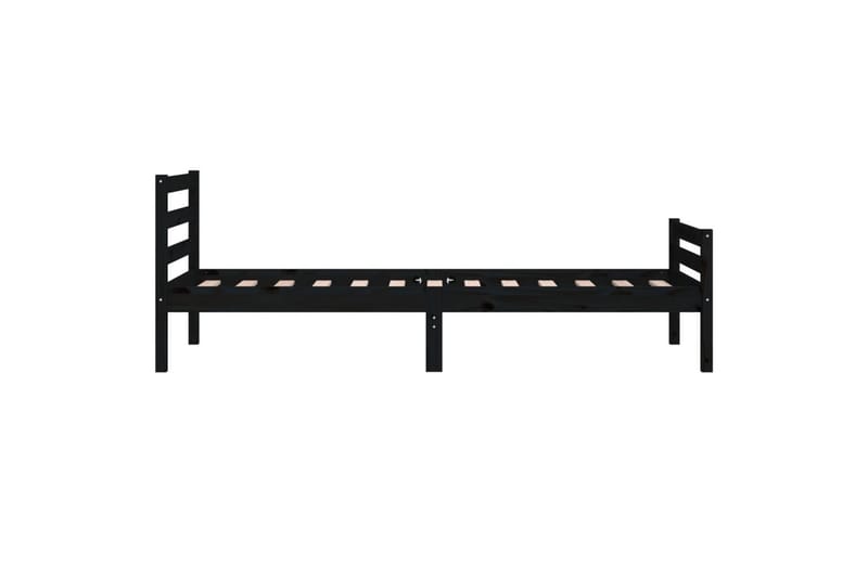 beBasic Sengeramme svart heltre 90x200 cm - Svart - Møbler - Senger - Sengeramme & sengestamme