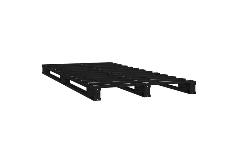 beBasic Sengeramme svart heltre furu 100x200 cm - Svart - Møbler - Senger - Sengeramme & sengestamme