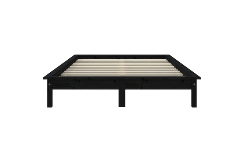 beBasic Sengeramme svart heltre furu 120x190 cm 4FT Small Double - Svart - Møbler - Senger - Sengeramme & sengestamme