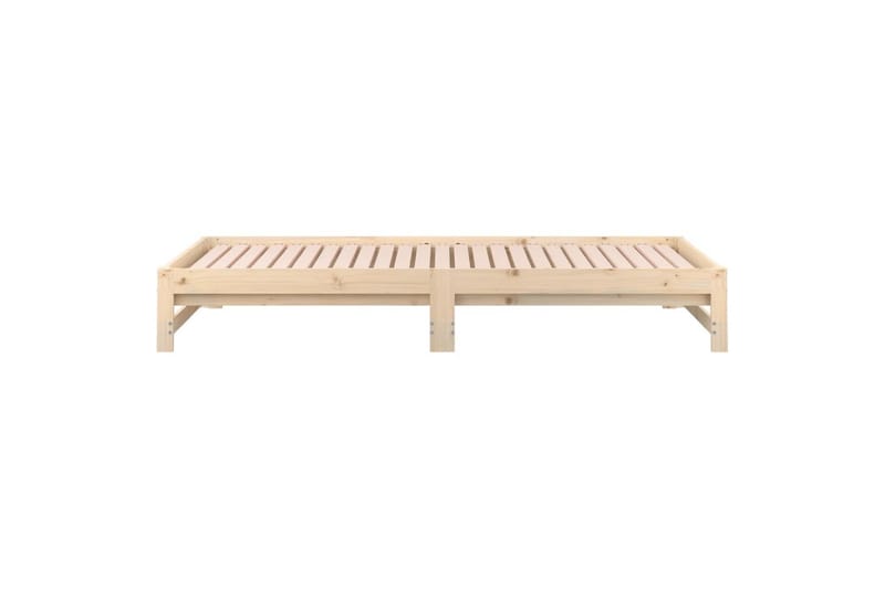 beBasic Uttrekkbar dagseng 2x(90x200) cm heltre furu - Brun - Møbler - Senger - Sengeramme & sengestamme