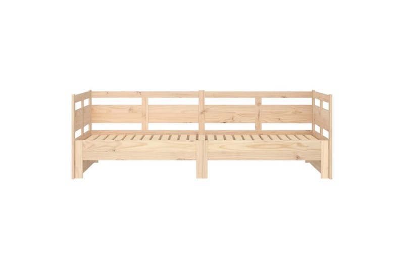 beBasic Uttrekkbar dagseng heltre furu 2x(90x190) cm - Brun - Møbler - Senger - Sengeramme & sengestamme