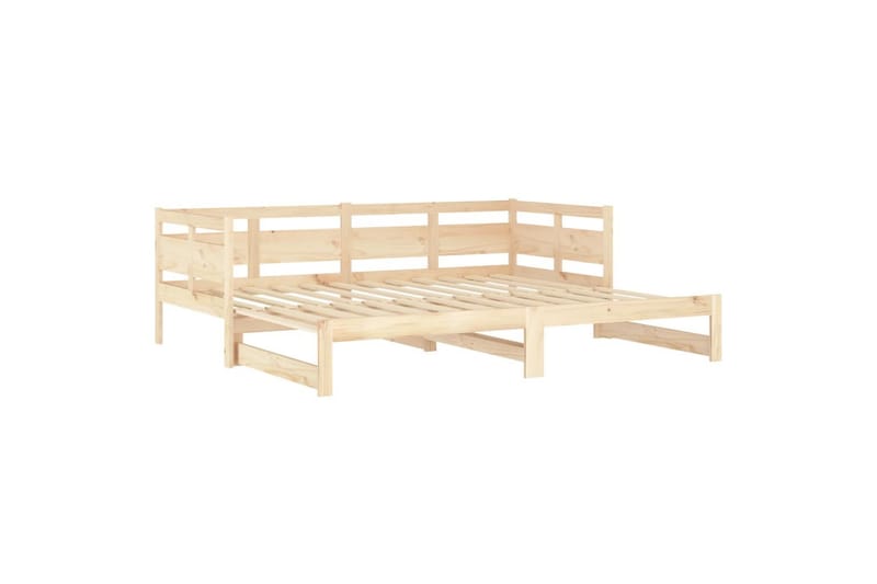 beBasic Uttrekkbar dagseng heltre furu 2x(90x190) cm - Brun - Møbler - Senger - Sengeramme & sengestamme