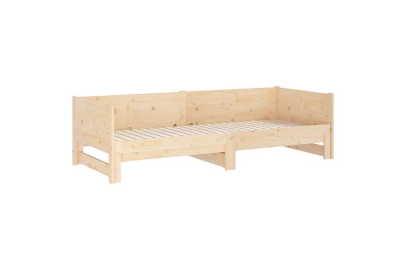 beBasic Uttrekkbar dagseng heltre furu 2x(90x200) cm - Brun - Møbler - Senger - Sengeramme & sengestamme