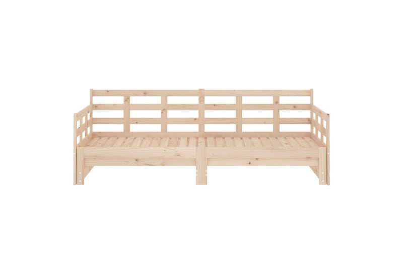 beBasic Uttrekkbar dagseng heltre furu 2x(90x200) cm - Brun - Møbler - Senger - Sengeramme & sengestamme