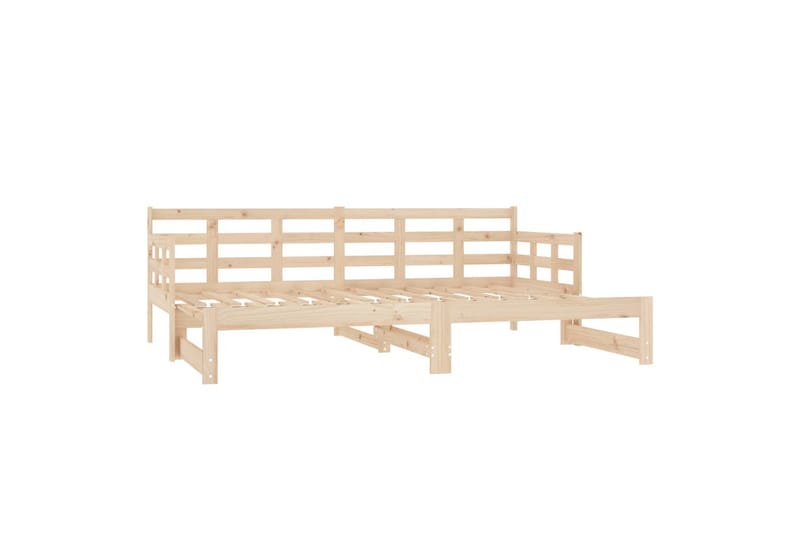 beBasic Uttrekkbar dagseng heltre furu 2x(90x200) cm - Brun - Møbler - Senger - Sengeramme & sengestamme