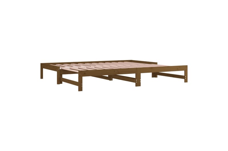 beBasic Uttrekkbar dagseng honningbrun 2x(90x200) cm heltre furu - Brun - Møbler - Senger - Sengeramme & sengestamme