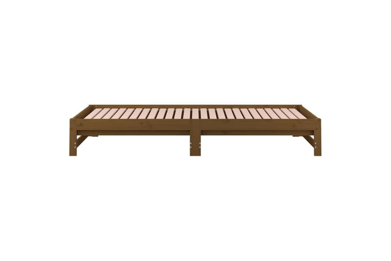 beBasic Uttrekkbar dagseng honningbrun 2x(90x200) cm heltre furu - Brun - Møbler - Senger - Sengeramme & sengestamme