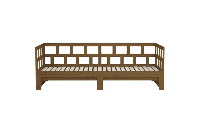 beBasic Uttrekkbar dagseng honningbrun heltre furu 2x(90x200) cm - Brun - Møbler - Senger - Sengeramme & sengestamme