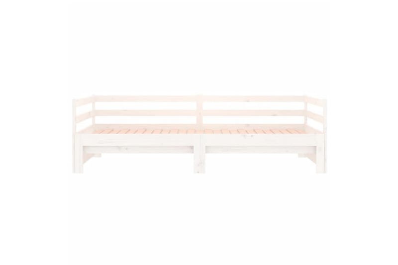 beBasic Uttrekkbar dagseng hvit 2x(90x190) cm heltre furu - Hvit - Møbler - Senger - Sengeramme & sengestamme