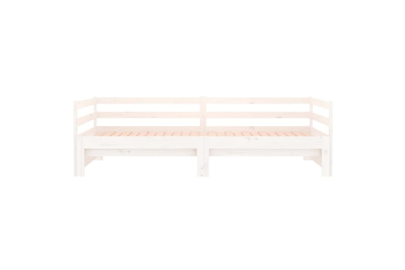 beBasic Uttrekkbar dagseng hvit 2x(90x190) cm heltre furu - Hvit - Møbler - Senger - Sengeramme & sengestamme