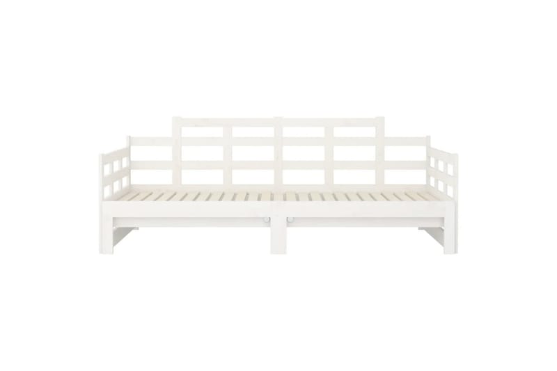 beBasic Uttrekkbar dagseng hvit heltre furu 2x(90x190) cm - Hvit - Møbler - Senger - Sengeramme & sengestamme