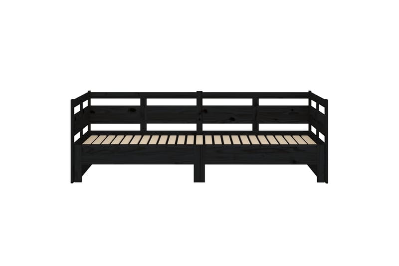 beBasic Uttrekkbar dagseng svart heltre furu 2x(80x200) cm - Svart - Møbler - Senger - Sengeramme & sengestamme