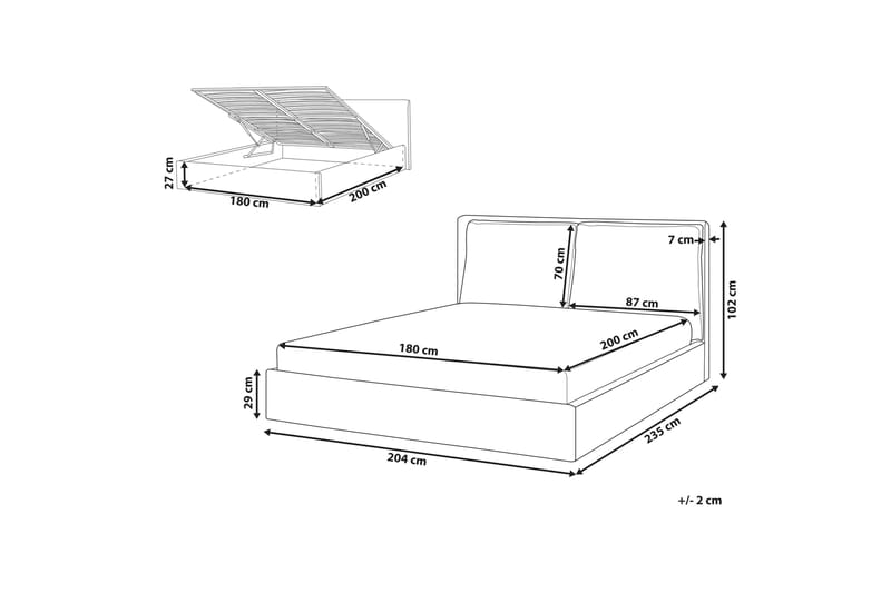 Braylon Sengramme 180x200 cm - Grønn - Møbler - Senger - Sengeramme & sengestamme