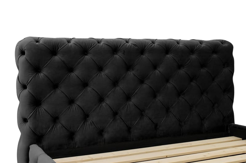 Chesterfield Komplett Sengpakke Sengeramme med Madrass 120x200 cm - Svart - Møbler - Senger - Rammeseng