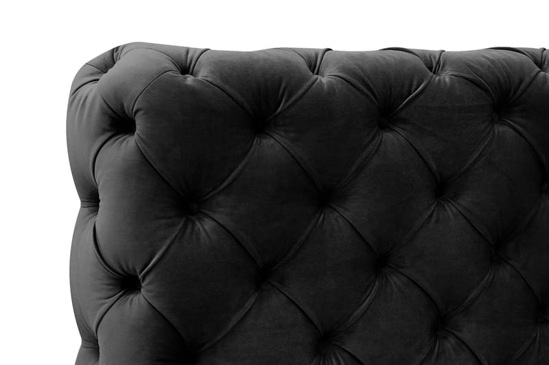 Chesterfield Komplett Sengpakke Sengeramme med Madrass 180x200 cm - Svart - Møbler - Senger - Rammeseng