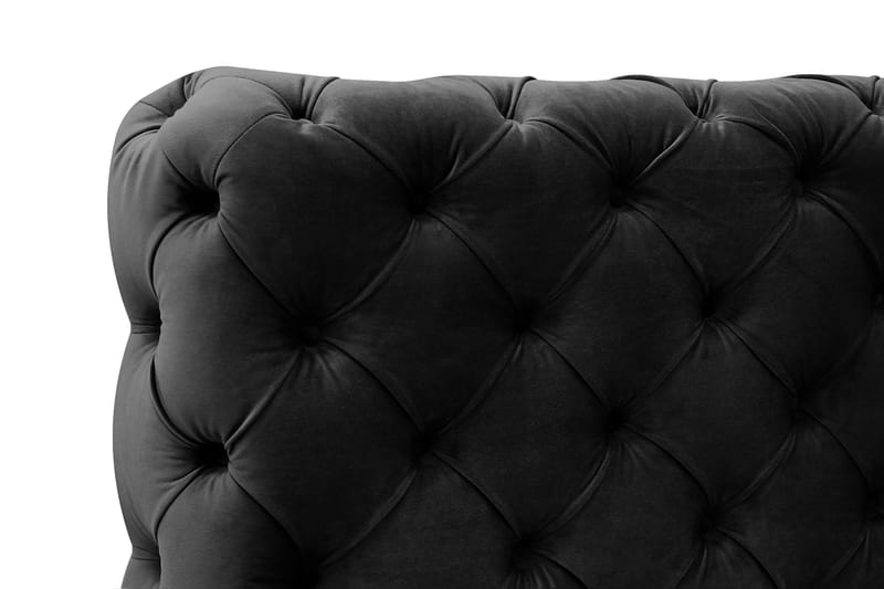 Chesterfield Komplett Sengpakke Sengeramme med Madrass 180x200 cm - Svart - Møbler - Senger - Rammeseng