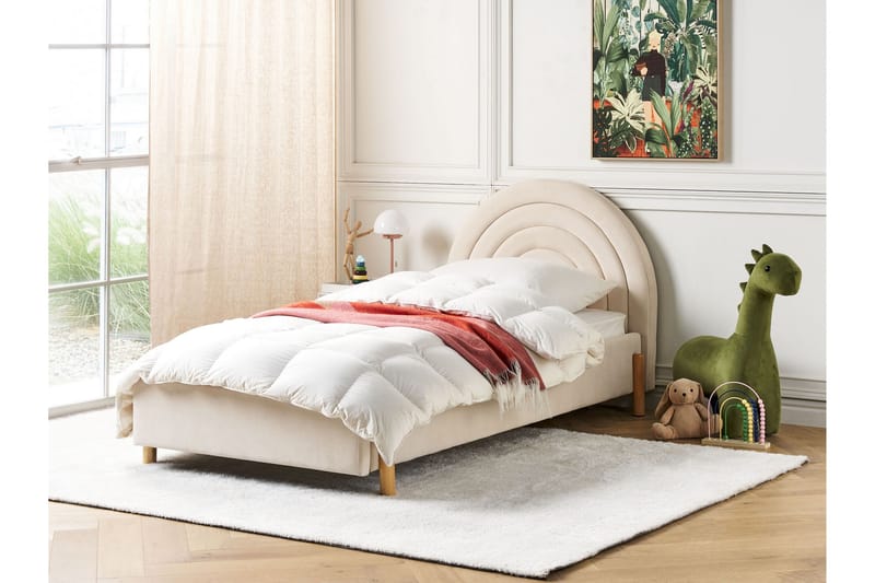 Diantha Sengramme 90x200 cm - Beige/Lyst tre - Møbler - Senger - Sengeramme & sengestamme