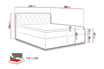 Gabin Sengpakke Kontinentalseng 120x200 cm - Grønn - Møbler - Senger - Kontinentalsenger