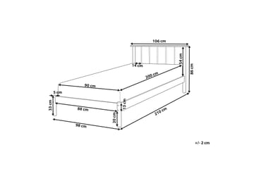 Gavriel Sengramme 90x200 cm - Lyst tre - Møbler - Senger - Sengeramme & sengestamme