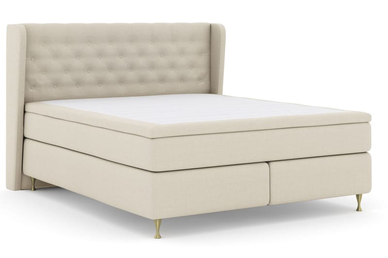 Komplett Sengepakke Choice No 5 180x200 Fast Watergel - Beige|Gullben - Møbler - Senger - Kontinentalsenger