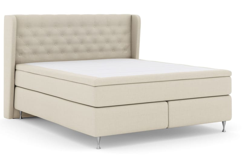 Komplett Sengepakke Choice No 5 180x200 Fast Watergel - Beige|Sølvben - Møbler - Senger - Kontinentalsenger