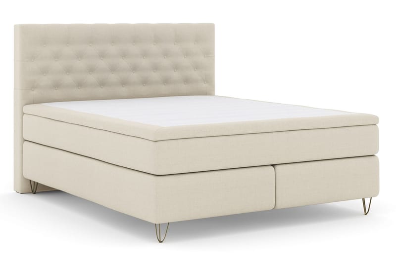 Komplett Sengepakke Choice No 5 180x200 Fast/Medium Lateks - Beige|V-formede Metallben - Møbler - Senger - Kontinentalsenger