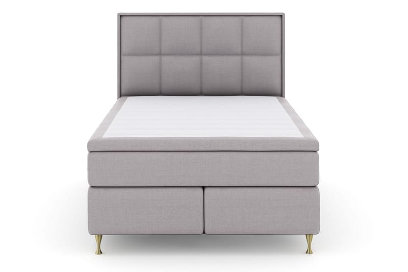 Komplett Sengepakke Choice No 6 140x200 Fast Watergel - Lysegrå|Gullben - Møbler - Senger - Kontinentalsenger