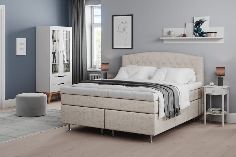 Sengepakke Abelie 160x200 Fast - Beige - Møbler - Senger - Kontinentalsenger