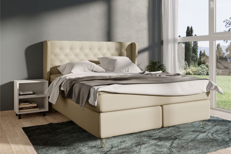 Komplett Sengepakke Choice No 3 120x200 Fast - Beige|Kobberben - Møbler - Senger - Kontinentalsenger