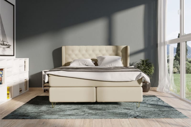 Komplett Sengepakke Choice No 3 120x200 Fast - Beige|Kobberben - Møbler - Senger - Kontinentalsenger