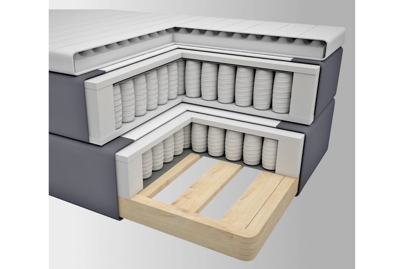 Komplett Sengepakke Choice No 3 120x200 Fast - Lysegrå|Kobberben - Møbler - Senger - Kontinentalsenger