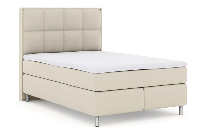 Komplett Sengepakke Choice No 3 140x200 Fast - Beige|Metallben - Møbler - Senger - Kontinentalsenger