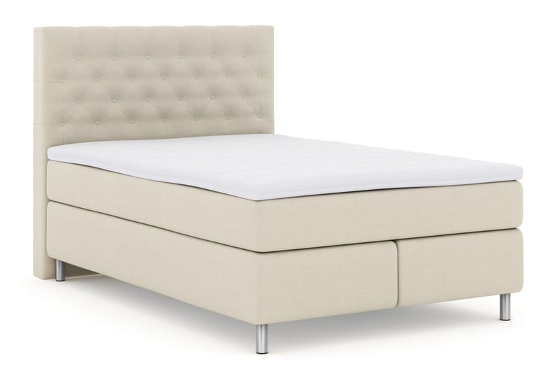 Komplett Sengepakke Choice No 3 140x200 Fast/Medium - Beige|Metallben - Møbler - Senger - Kontinentalsenger