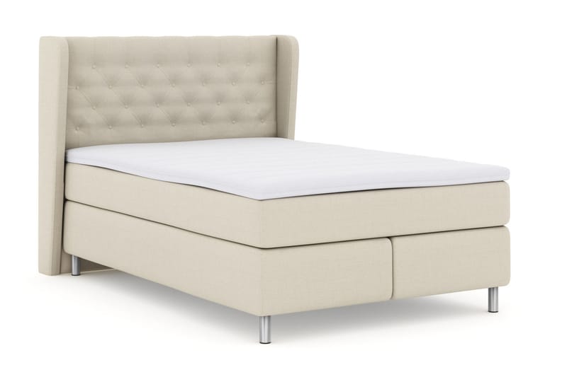 Komplett Sengepakke Choice No 3 140x200 Fast/Medium - Beige|Metallben - Møbler - Senger - Kontinentalsenger