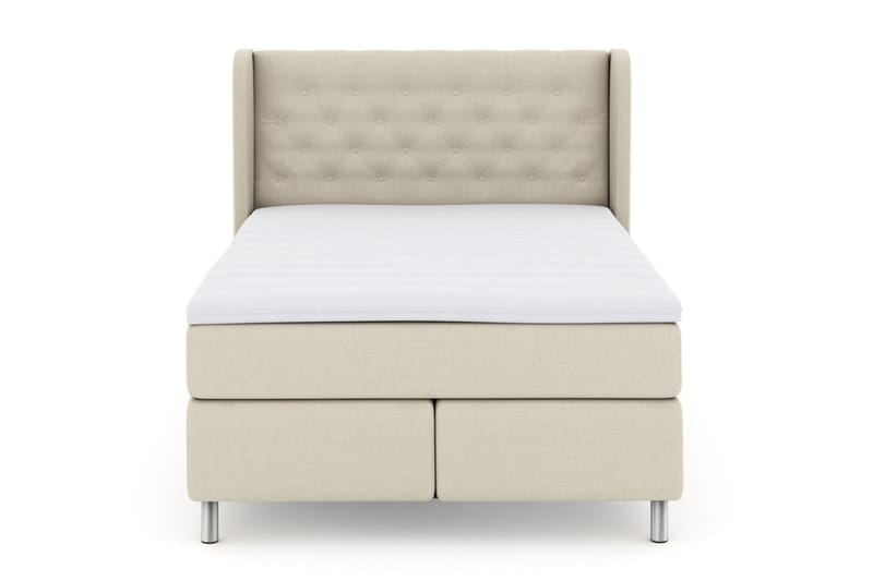 Komplett Sengepakke Choice No 3 140x200 Fast/Medium - Beige|Metallben - Møbler - Senger - Kontinentalsenger