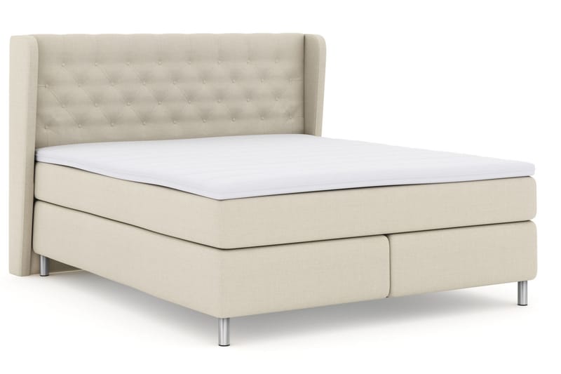 Komplett Sengepakke Choice No 3 180x200 Fast/Medium - Beige|Metallben - Møbler - Senger - Kontinentalsenger