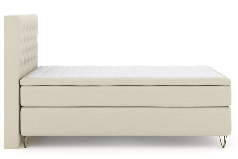 Komplett Sengepakke Choice No 4 120x200 Fast - Beige|V-formede Metallben - Møbler - Senger - Kontinentalsenger