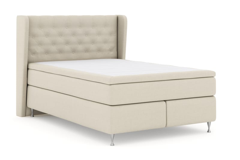 Komplett Sengepakke Choice No 4 140x200 Fast - Beige|Sølvben - Møbler - Senger - Kontinentalsenger