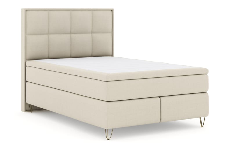 Komplett Sengepakke Choice No 4 140x200 Fast - Beige|V-formede Metallben - Møbler - Senger - Kontinentalsenger