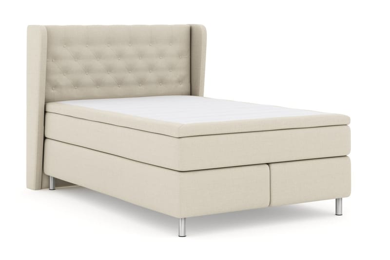 Komplett Sengepakke Choice No 4 140x200 Fast/Medium - Beige|Metallben - Møbler - Senger - Kontinentalsenger