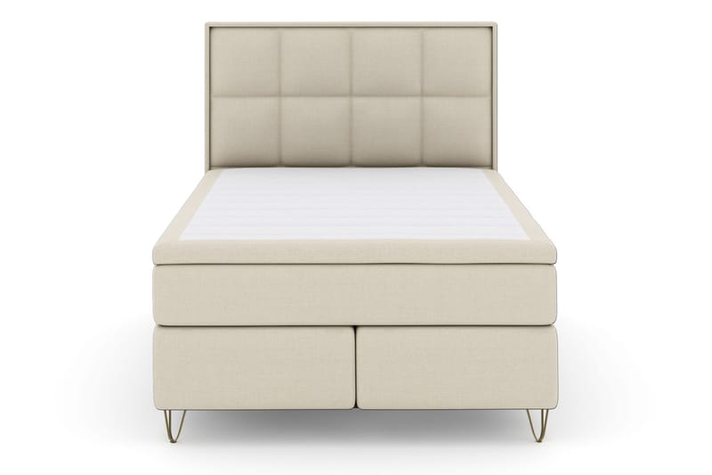 Komplett Sengepakke Choice No 4 140x200 Fast/Medium - Beige|V-formede Metallben - Møbler - Senger - Kontinentalsenger