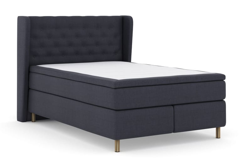 Komplett Sengepakke Choice No 4 140x200 Fast/Medium - Blå|Metallben - Møbler - Senger - Kontinentalsenger