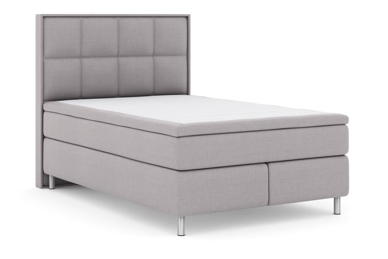 Komplett Sengepakke Choice No 4 140x200 Fast/Medium - Lysegrå|Metallben - Møbler - Senger - Kontinentalsenger