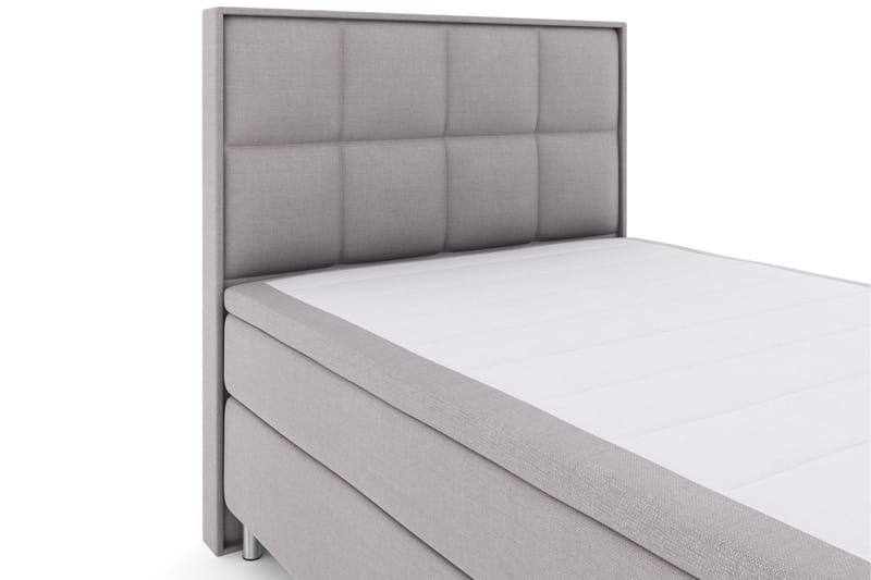 Komplett Sengepakke Choice No 4 140x200 Fast/Medium - Lysegrå|Metallben - Møbler - Senger - Kontinentalsenger