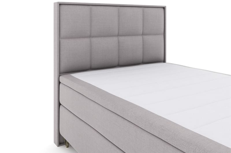 Komplett Sengepakke Choice No 4 140x200 Fast/Medium - Lysegrå|V-formede Metallben - Møbler - Senger - Kontinentalsenger