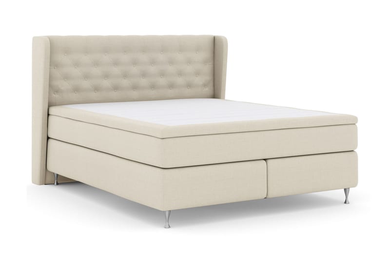 Komplett Sengepakke Choice No 4 160x200 Fast - Beige|Sølvben - Møbler - Senger - Kontinentalsenger